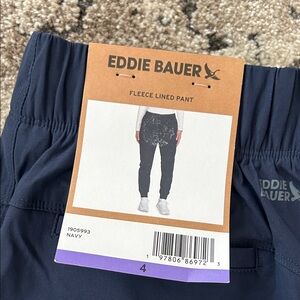 Eddie Bauer Navy Fleece-Lined Joggers for Women.